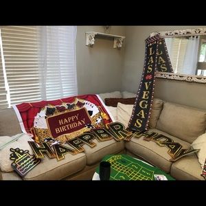 Las Vegas/ Casino Birthday Decoration Set w/ casino games included